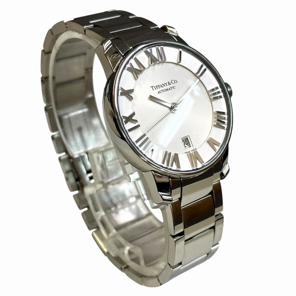 Tiffany & Co Atlas Dome Watch SS Automatic Winding White Dial — view 3