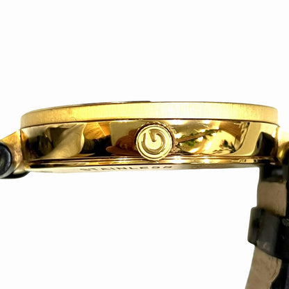 Gucci Interlocking Watch SS Leather Quartz Black Dial 133.3 — view 9