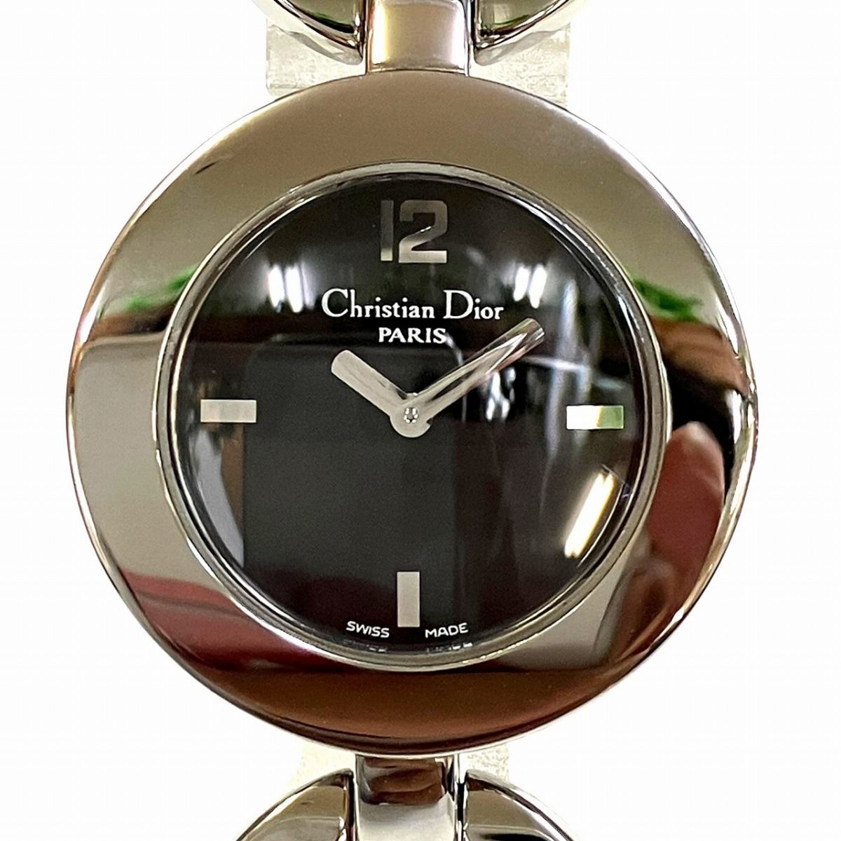 Dior Maris Watch SS Quartz Black Dial