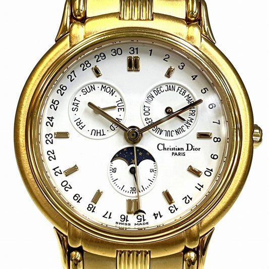 Dior Moon Phase Triple Carre Watch Quartz White Dial 61.271