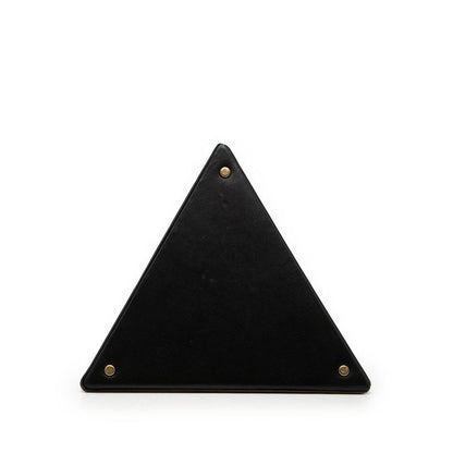 Saint Laurent Cassandra YSL Logo Pyramid Handbag Pouch Black Leather — view 3