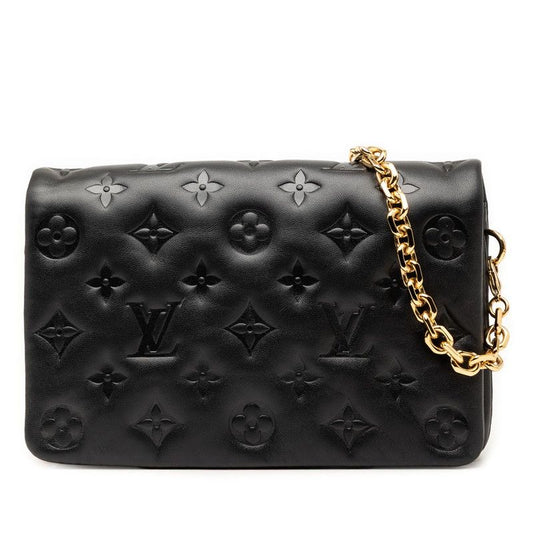 Louis Vuitton Monogram Pochette Cousin Crossbody Chain Shoulder Bag Noir Black