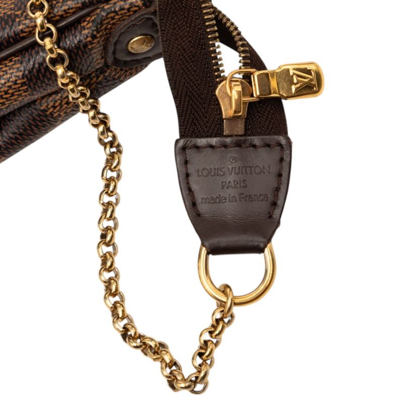 Louis Vuitton Damier 2-Way Shoulder Bag Brown Leather — view 6