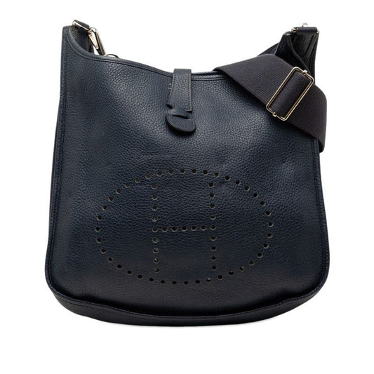 Hermes Evelyne 3 Trois GM Crossbody Shoulder Bag Navy Taurillon Clemence