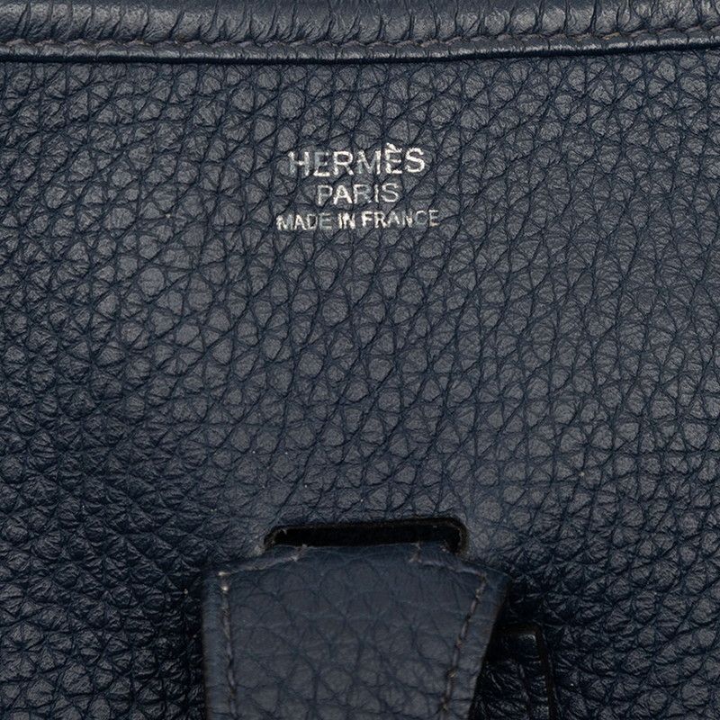Hermes Evelyne 3 Trois GM Crossbody Shoulder Bag Navy Taurillon Clemence — view 6