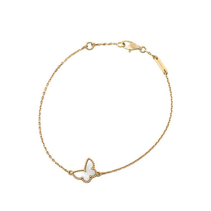 Van Cleef & Arpels Sweet Papillon Bracelet 18k Yellow Gold Mother of Pearl 1