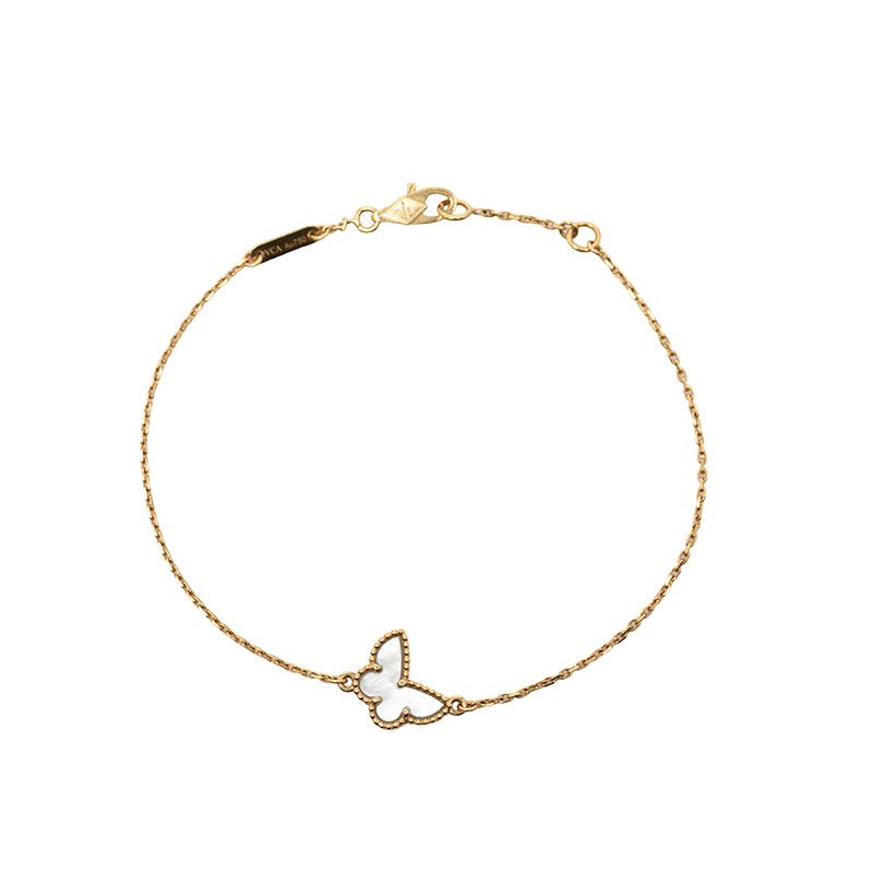 Van Cleef & Arpels Sweet Papillon Bracelet 18k Yellow Gold Mother of Pearl 1 — view 2