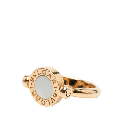 Bvlgari Flip Ring 52 White Shell Onyx 18k Yellow Gold — view 2