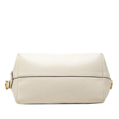 Prada 2-Way Shoulder Bag White Leather — view 3