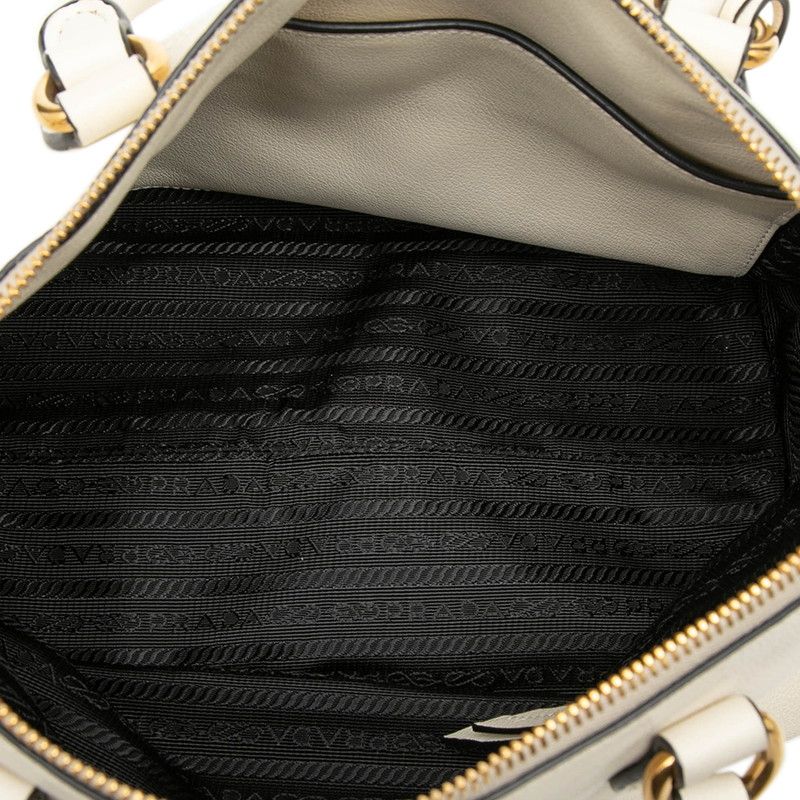 Prada 2-Way Shoulder Bag White Leather — view 4