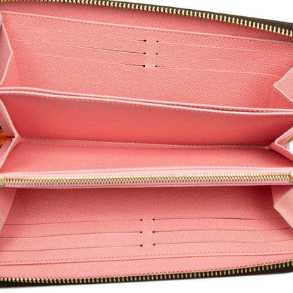 Louis Vuitton Monogram Zippy Wallet Jungle Dot Zip Around Brown Pink — view 4