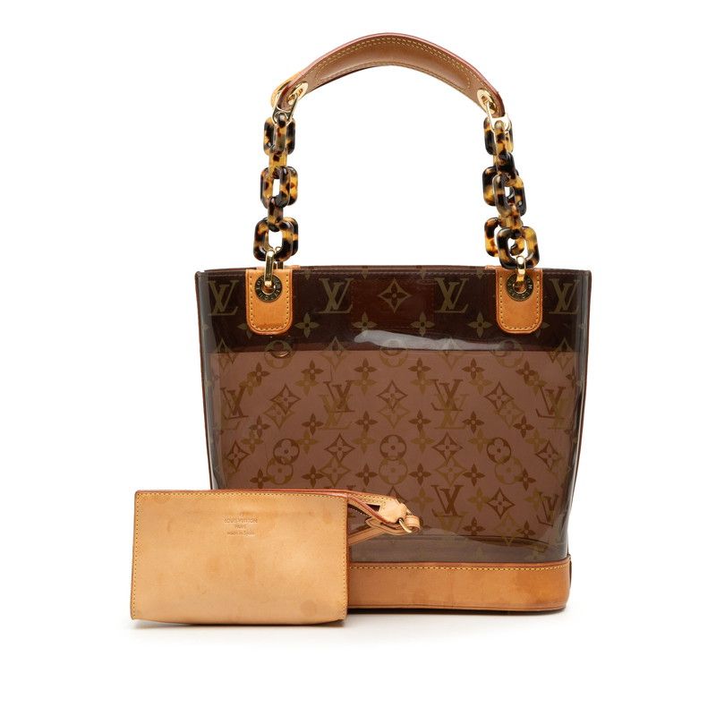 Louis Vuitton Monogram Cabas Amble PM Handbag Brown Beige Vinyl Leather — view 7