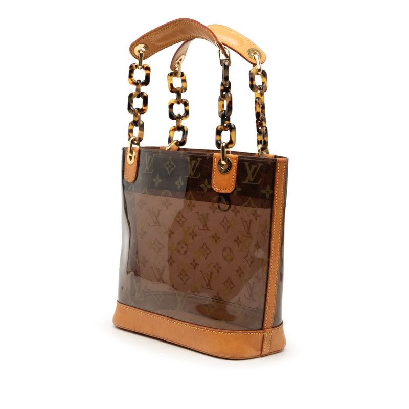 Louis Vuitton Monogram Cabas Amble PM Handbag Brown Beige Vinyl Leather — view 2