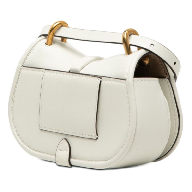 Fendi Camon Nano Shoulder Bag White Leather — view 2