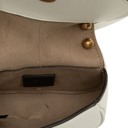 Fendi Camon Nano Shoulder Bag White Leather — view 4