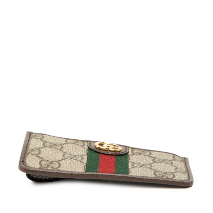 Gucci Ophidia GG Supreme Card Case Coin Fragment Beige Multi Color Leather — view 3