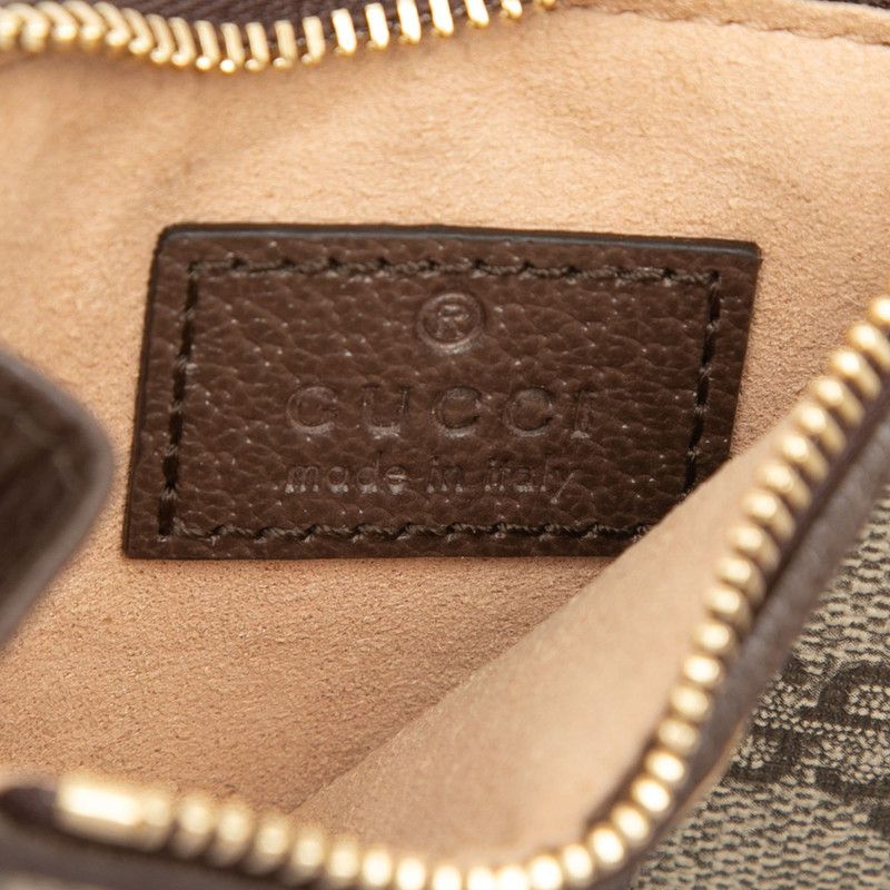 Gucci Ophidia GG Supreme Card Case Coin Fragment Beige Multi Color Leather — view 5