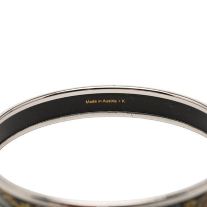 Hermes Enamel PM Cloisonne Bracelet Bangle Silver Multi Color Plated — view 4