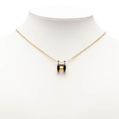 Hermes Pop Pendant Gold Black Plated Enamel — view 5