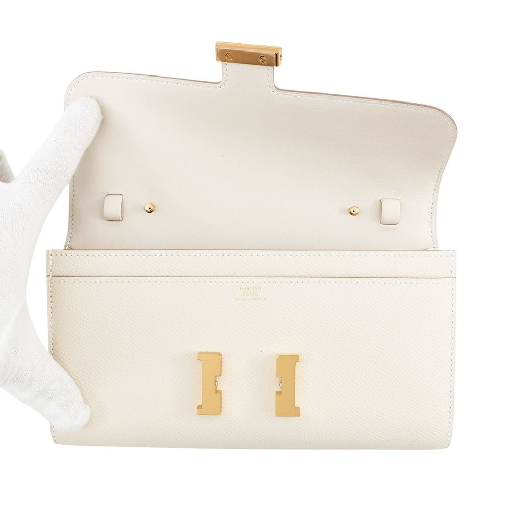 Hermes Wallet Constance Tougo Long Cles Gold Epsom — view 4