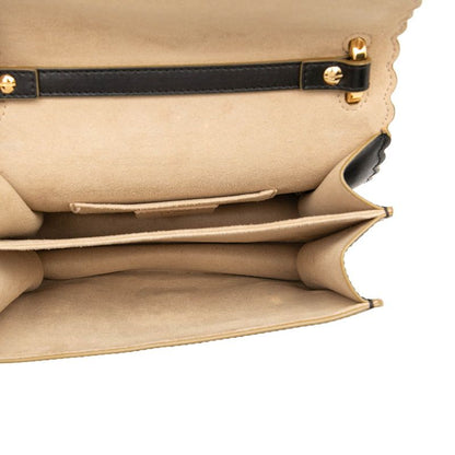 Fendi Mini Canai Chain Shoulder Bag Black Leather — view 4