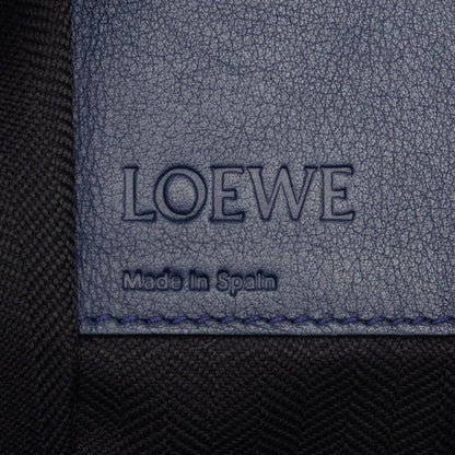 Loewe Anagram Hammock Shoulder Bag Drawstring 2-Way Navy Leather — view 5