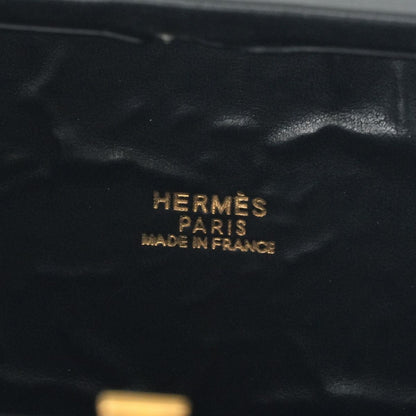 Hermes Kelly Cadena Tote Box Calf Noir Black Gold Vintage — view 8