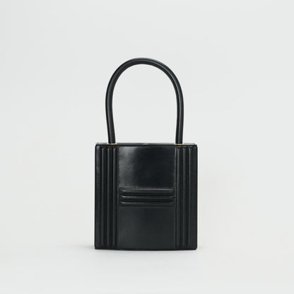 Hermes Kelly Cadena Tote Box Calf Noir Black Gold Vintage