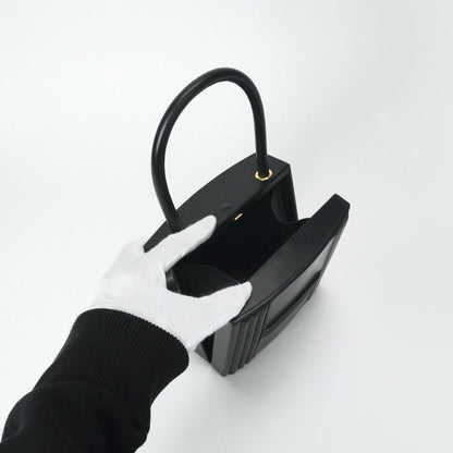 Hermes Kelly Cadena Tote Box Calf Noir Black Gold Vintage — view 6