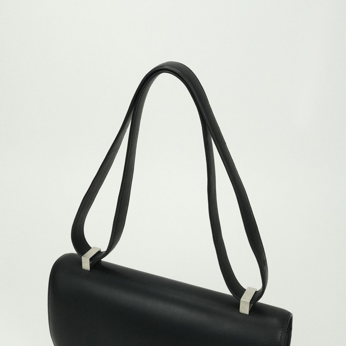 Hermes Constance 25 Shoulder Bag Chamonix Noir Black Silver Box Calf Barenia — view 7
