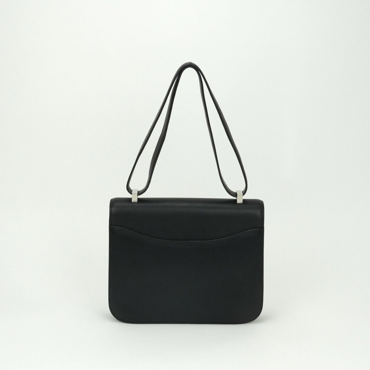 Hermes Constance 25 Shoulder Bag Chamonix Noir Black Silver Box Calf Barenia — view 3