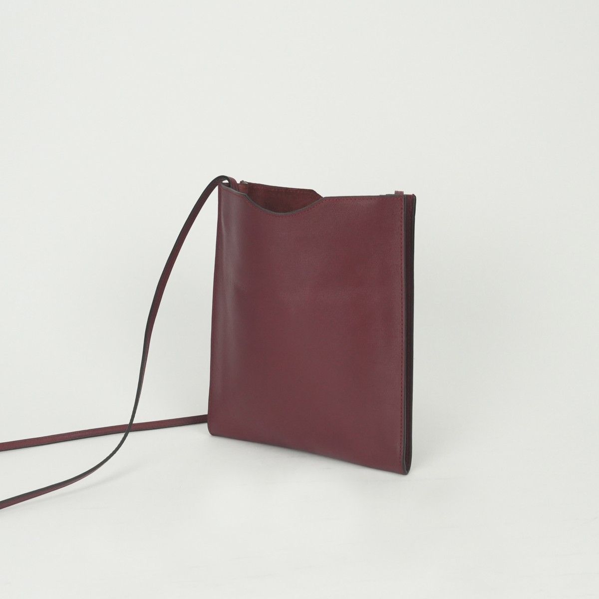 Hermes Shoulder Bag Rouge Grenat Winered Wine Red Vo Garibaldi — view 2