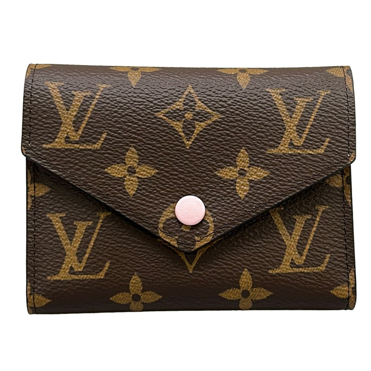 Louis Vuitton Trifold Wallet Monogram Portefeuille Victorine Rose Ballerine