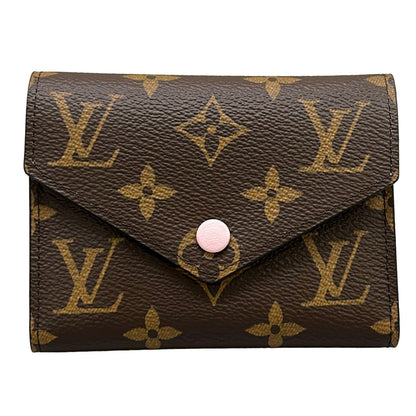 Louis Vuitton Trifold Wallet Monogram Portefeuille Victorine Rose Ballerine
