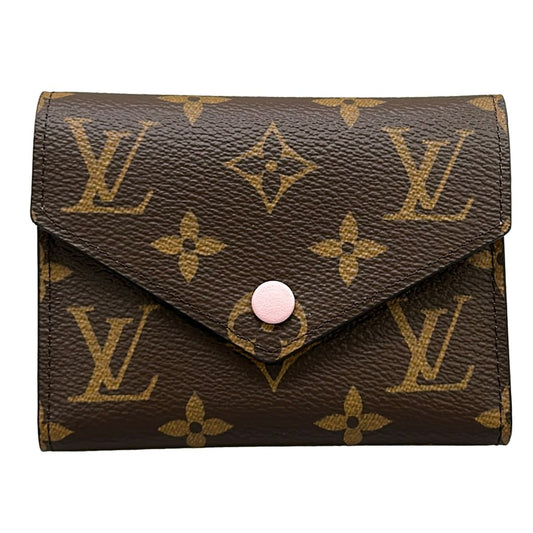 Louis Vuitton Trifold Wallet Monogram Portefeuille Victorine Rose Ballerine