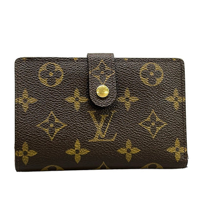 Louis Vuitton Bifold Wallet Monogram Porte Monet Viet Viennois Leather