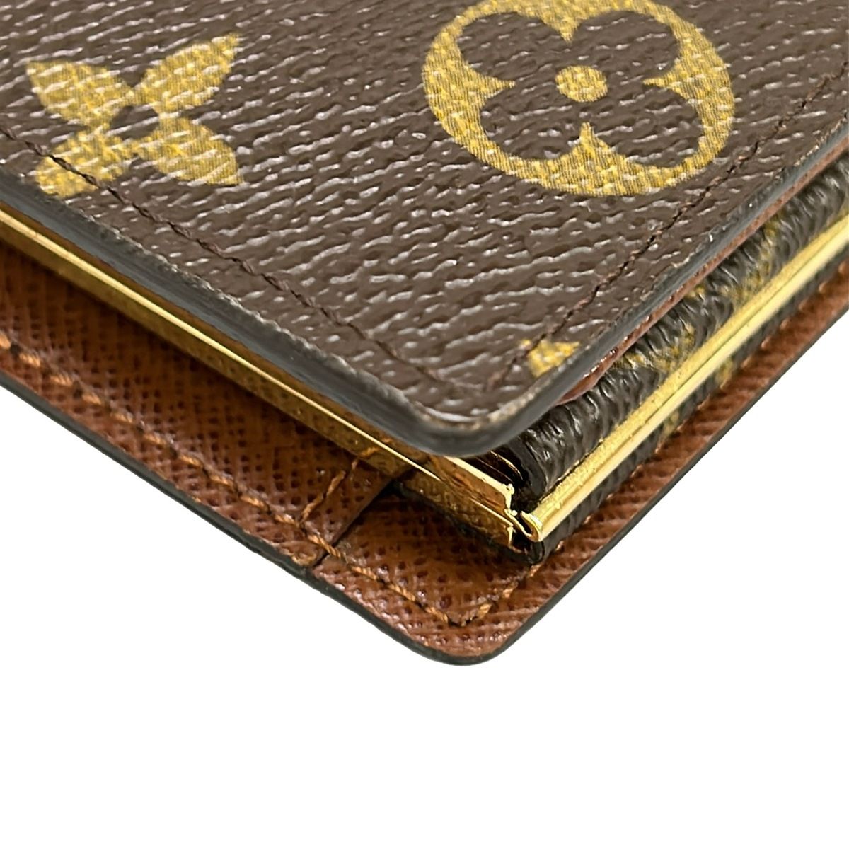 Louis Vuitton Bifold Wallet Monogram Porte Monet Viet Viennois Leather — view 7