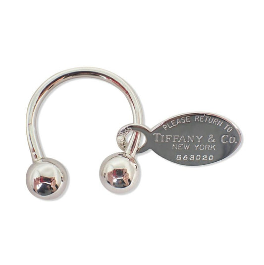 Tiffany & Co 925 Return to Oval Tag Key Ring Key Holder