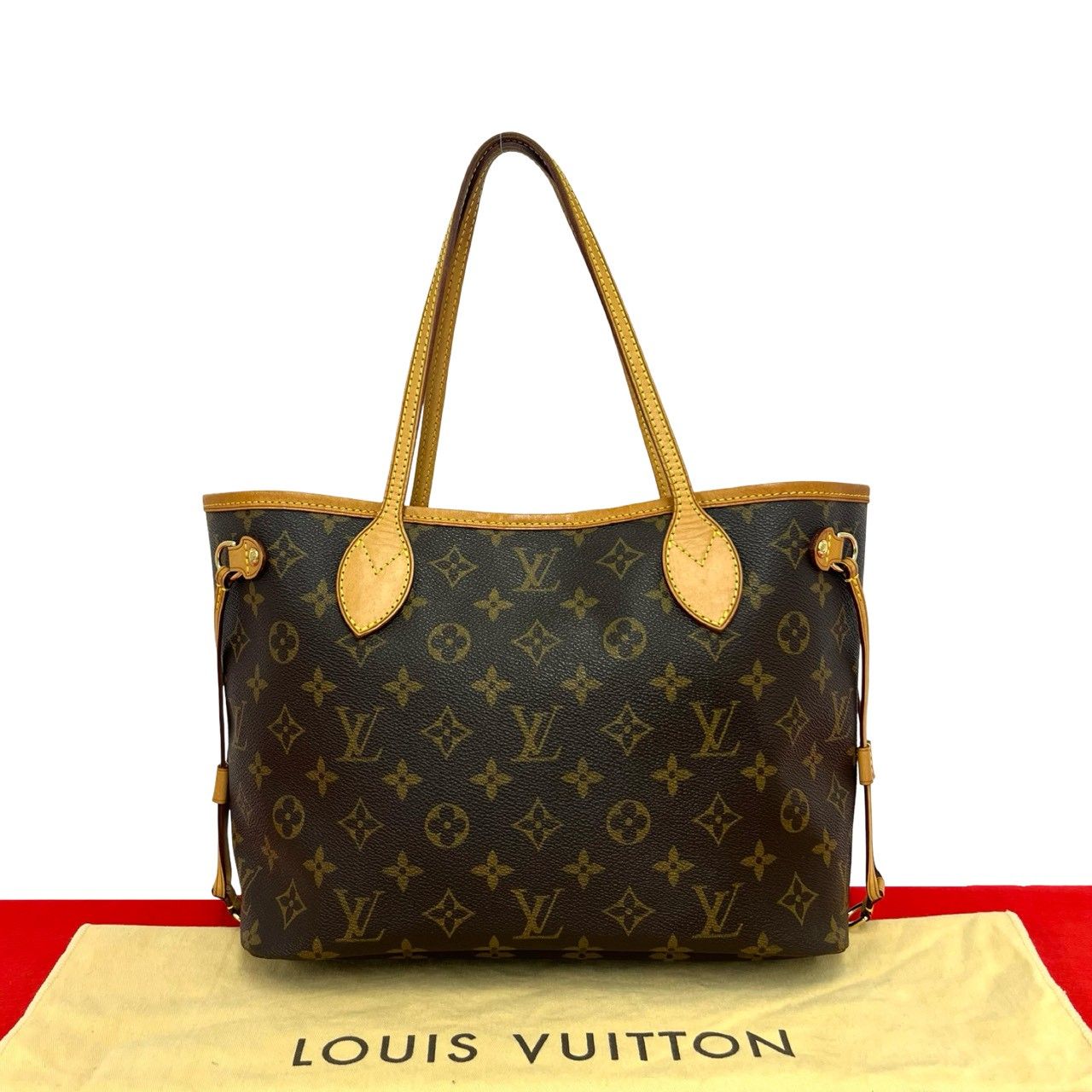 Louis Vuitton Neverfull PM Monogram Leather Tote Brown