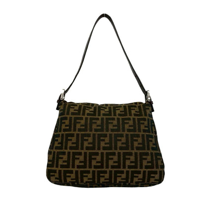 Fendi Mamma Bucket Zucca FF Pattern Canvas Leather Shoulder Bag Brown — view 3