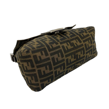 Fendi Mamma Bucket Zucca FF Pattern Canvas Leather Shoulder Bag Brown — view 7