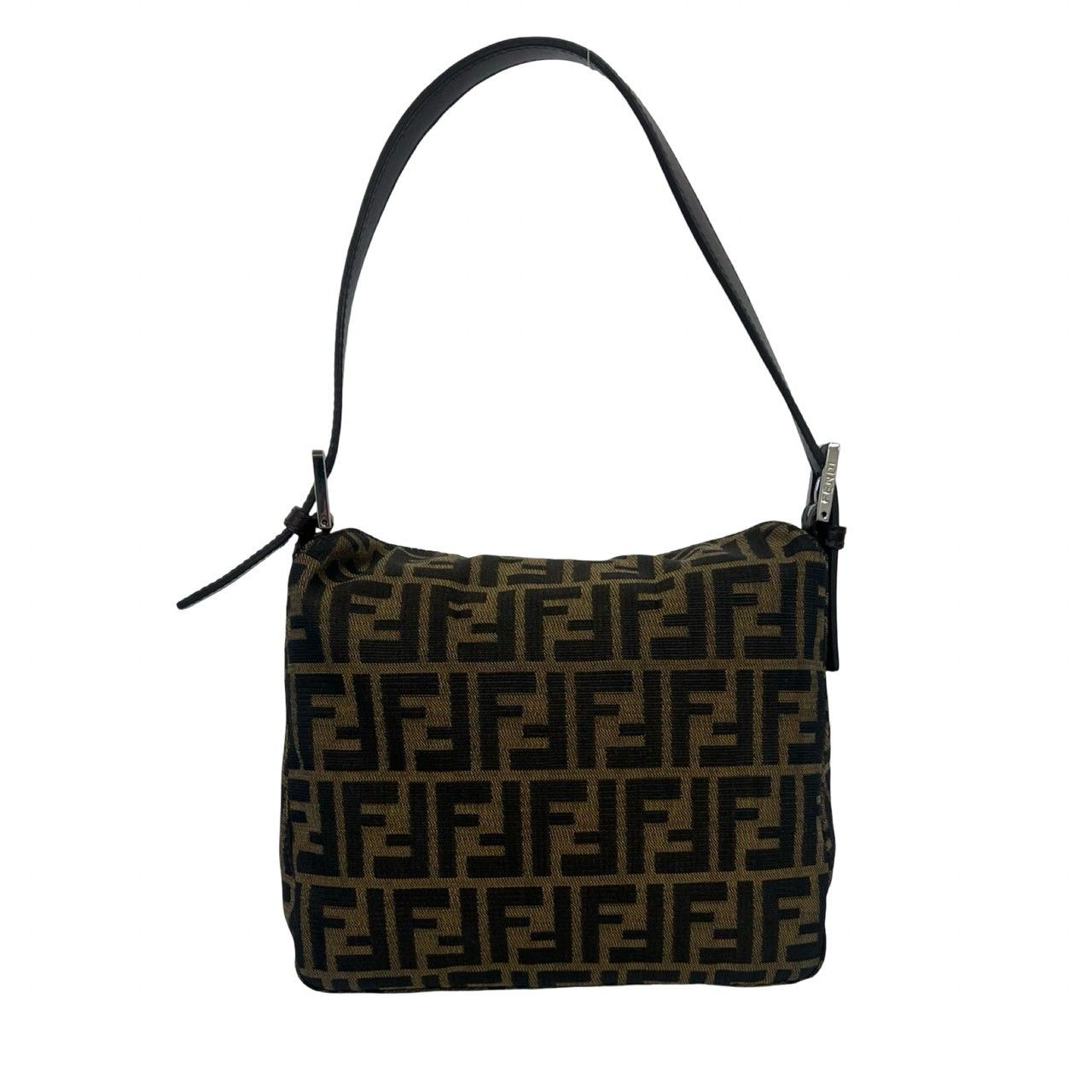 Fendi Vintage Mamma Bucket Zucca Pattern FF Logo Canvas Leather Shoulder — view 3
