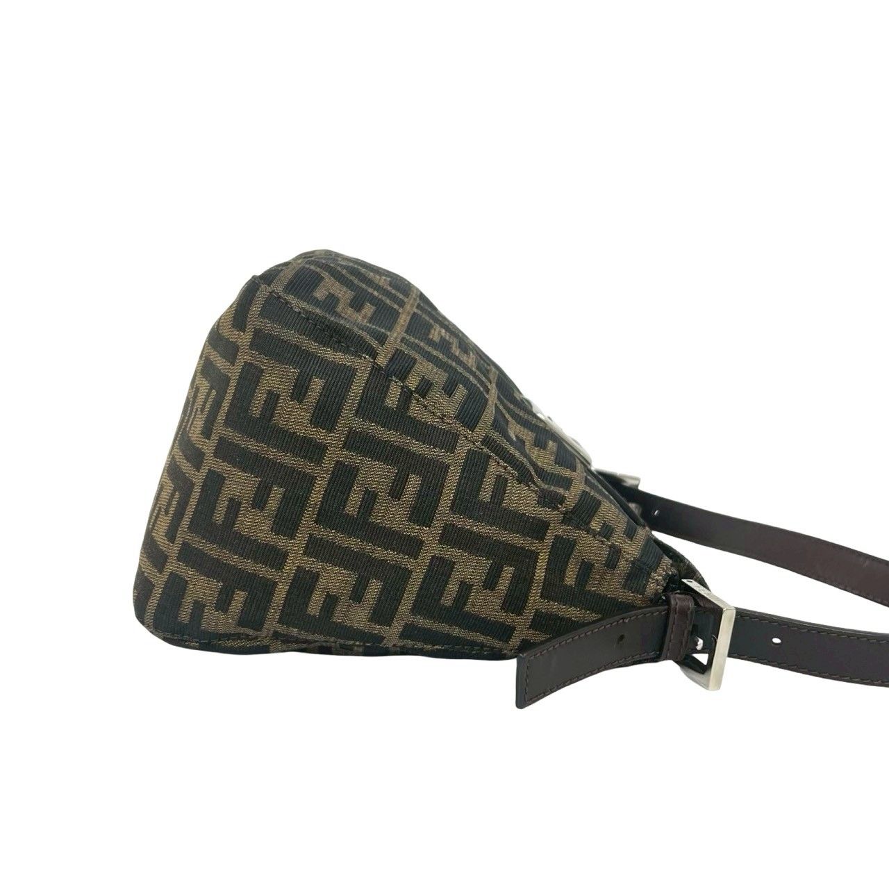 Fendi Vintage Mamma Bucket Zucca Pattern FF Logo Canvas Leather Shoulder — view 6