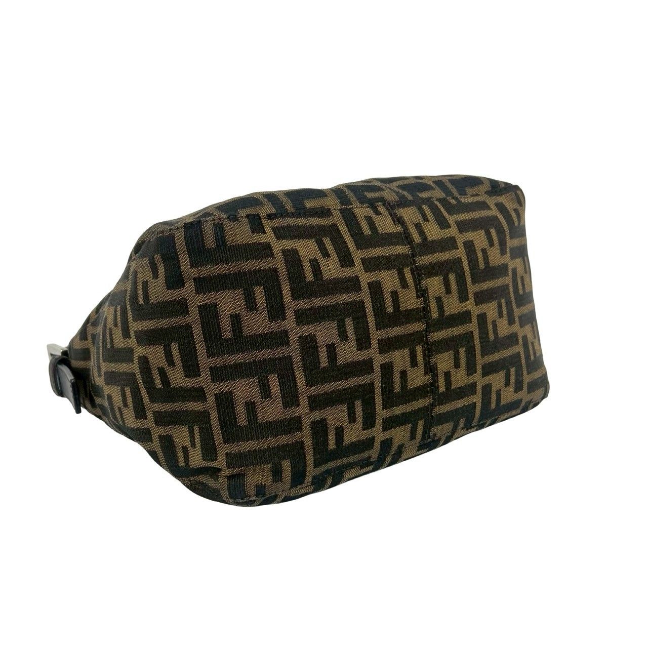 Fendi Vintage Mamma Bucket Zucca Pattern FF Logo Canvas Leather Shoulder — view 7
