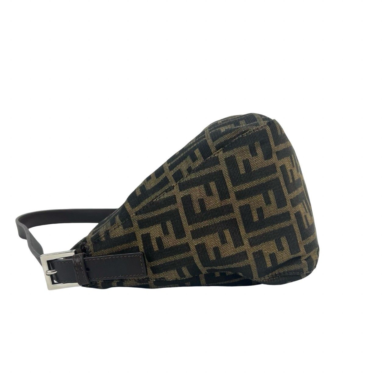 Fendi Vintage Mamma Bucket Zucca Pattern FF Logo Canvas Leather Shoulder — view 5