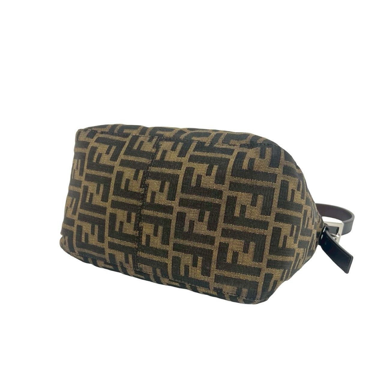 Fendi Vintage Mamma Bucket Zucca Pattern FF Logo Canvas Leather Shoulder — view 8