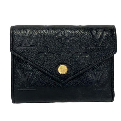 Louis Vuitton Trifold Wallet Monogram Empreinte Portefeuille Victorine Noir
