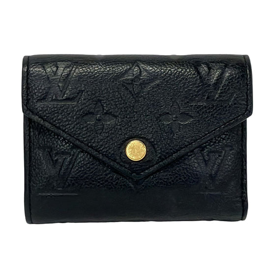 Louis Vuitton Trifold Wallet Monogram Empreinte Portefeuille Victorine Noir
