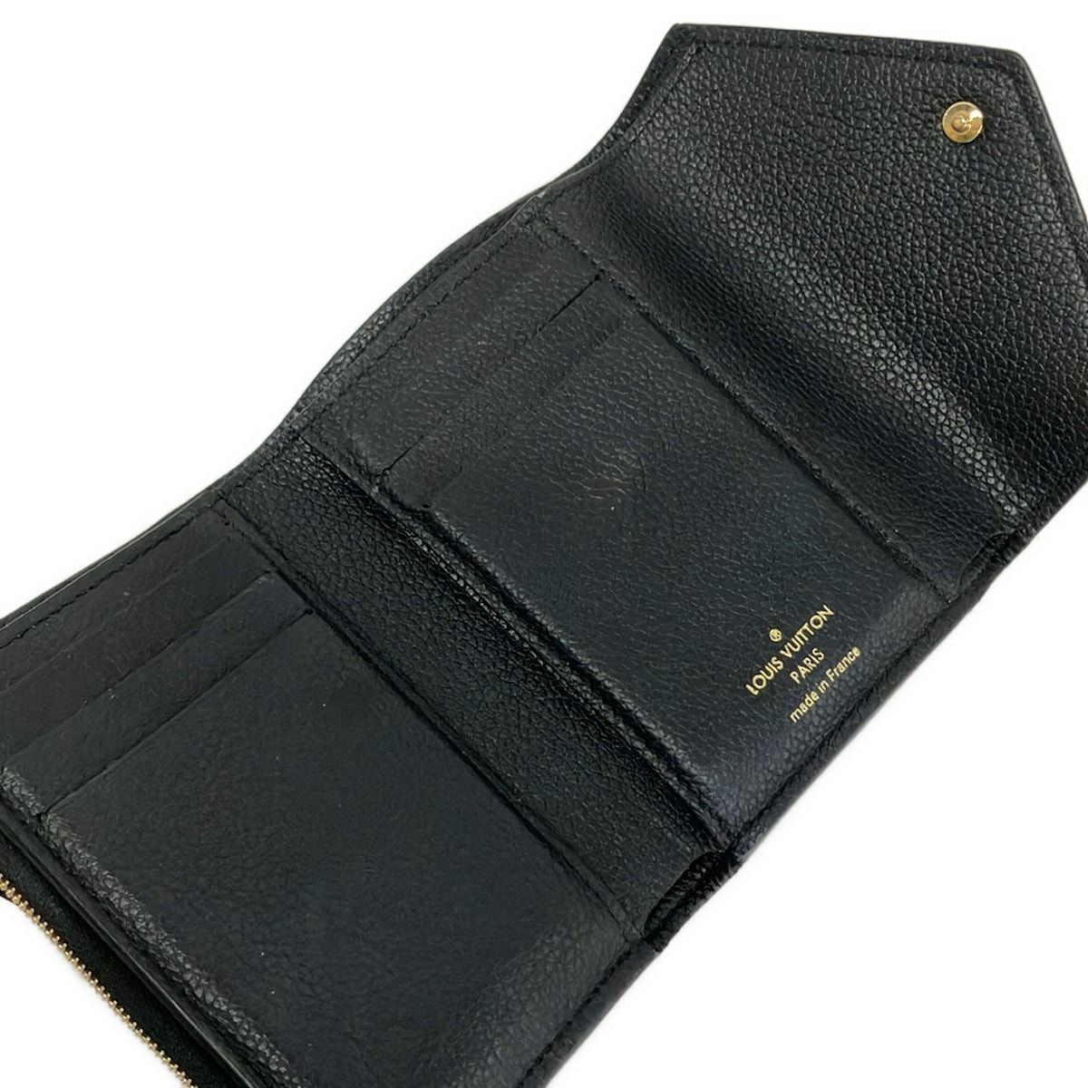 Louis Vuitton Trifold Wallet Monogram Empreinte Portefeuille Victorine Noir — view 3