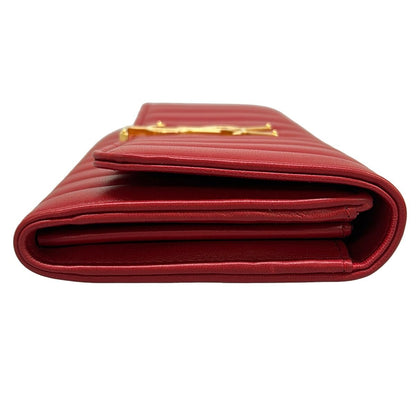 Saint Laurent Paris Wallet Red Leather — view 9